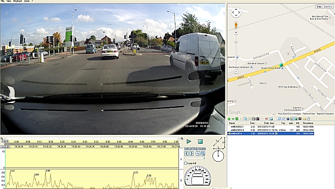 GPS Player for a car camera.